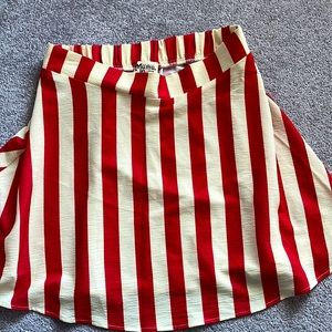 Show Me Your MuMu red stripe mini skirt